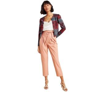 Anthropologie Blank NYC Peach Chelsea Faux Leather Tapered Leg Pants Size 28